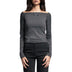 Alt Üst Double Sleeve Kadın Top Gray