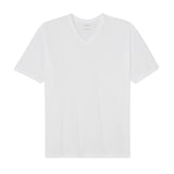 American Vintage Devon Erkek V-Neck T-Shirt Blanc