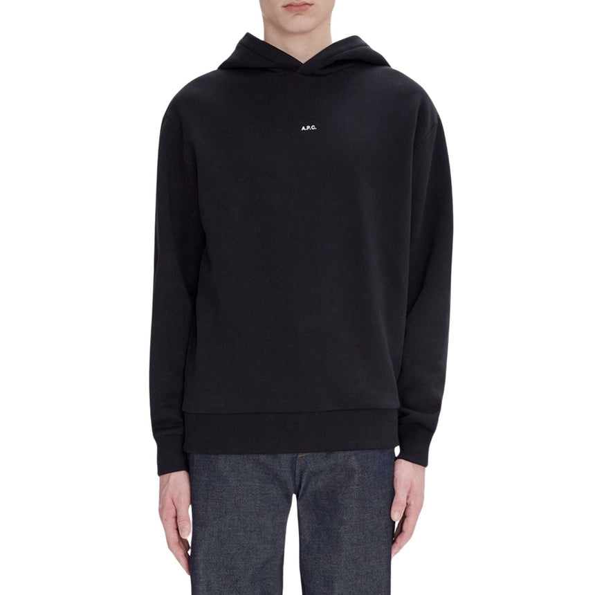 A.P.C. Boxy Micro Logo Hoodie Black/White