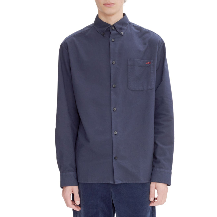 A.P.C. Mateo Logo Shirt Dark Navy