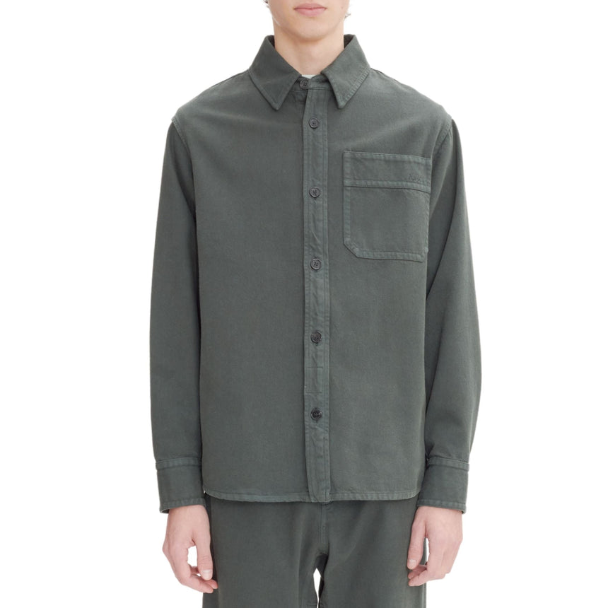 A.P.C. Basile Brodée Overshirt Erkek Ceket Dark Green