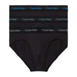 Calvin Klein Hip Brief 3PK Cotton Strech - Erkek Black Vivid Blue/Arona/Sageb Green