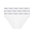 Calvin Klein Low Rise Bikini Briefs 3PK Modern Logo - Kadın White/White/White