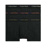 Calvin Klein Low Rise Trunk 3PK Cotton Stretch - Erkek B- Eclyps/Mcca Ornge/Olv Brnch Lg