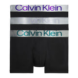 Calvin Klein Trunk 3PK Steel Cotton  - Erkek B-Spct Blu/ Dapple Gry/ Atlc Dp Lg