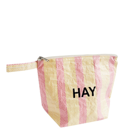 HAY Design Candy Stripe Wash Bag Medium Red/Yellow