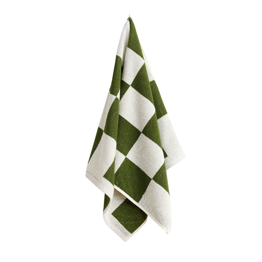 HAY Design Check Hand Towel Matcha