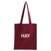 HAY Design Tote Bag Burgundy