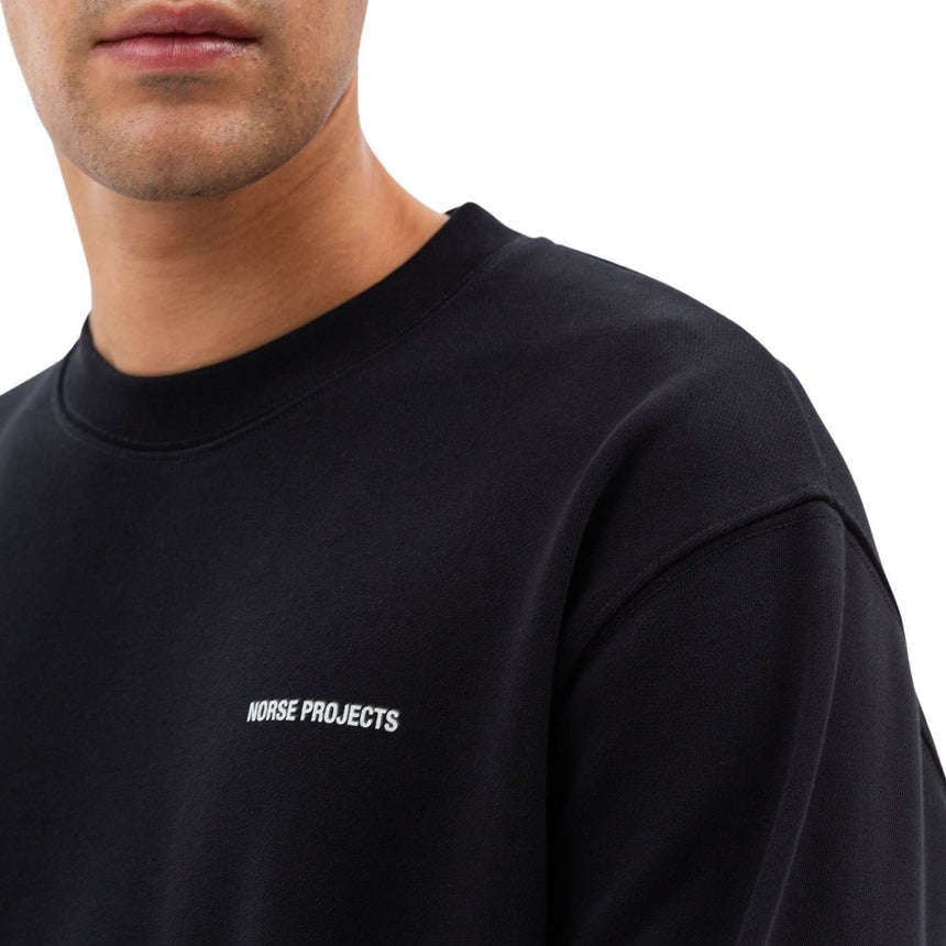 Norse Projects Arne Relaxed Organic Logo Erkek Sweatshirt 