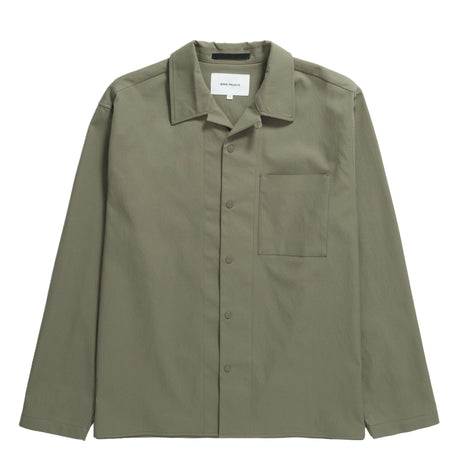 Norse Projects Carsten Solotex Twill Uzun Kollu Gömlek Sediment Green