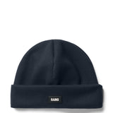 Rains Ribbed Fleece Beanie Navy