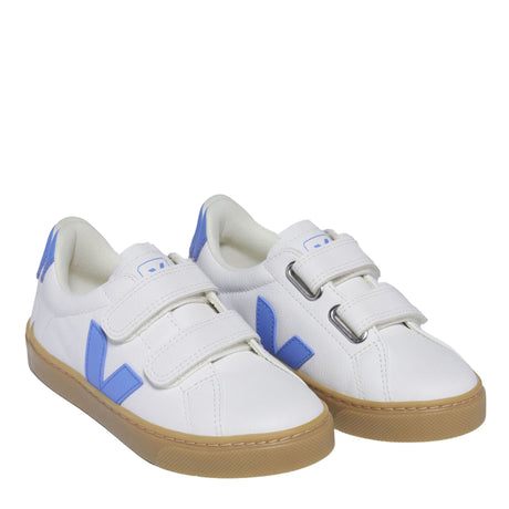 VEJA Small Esplar Chromefree Leather Çocuk Sneaker Extra White/Aqua Natural