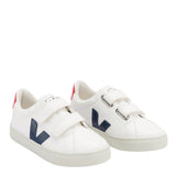 VEJA Small Esplar Chromefree Leather Çocuk Sneaker Extra White/Nautico Pekin