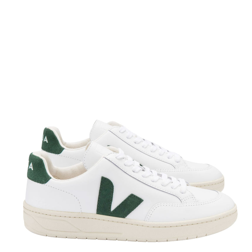 VEJA V-12 Leather Erkek Sneaker Extra White/Cyprus