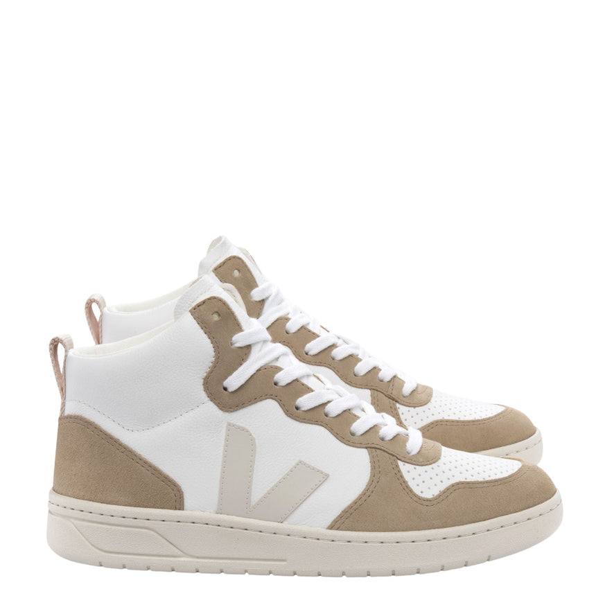 VEJA V-15 Chromefree Leather Kadın Sneaker White Pierre-Sahara